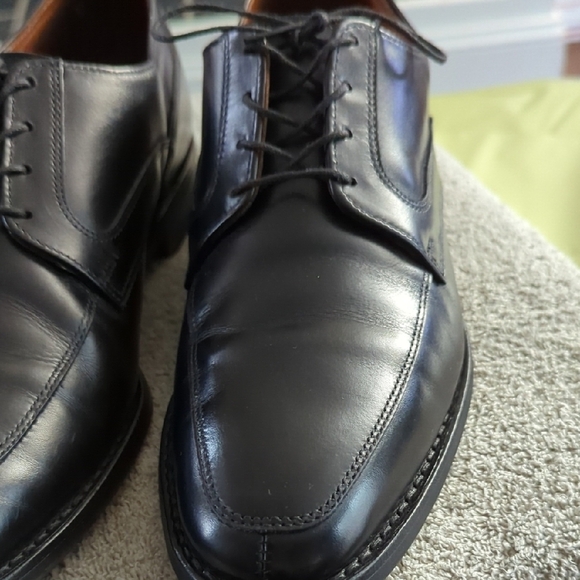Men\'s Allen Edmonds Montgomery Black Leather Oxfords 10 D Split Toe Blucher USA main image 8